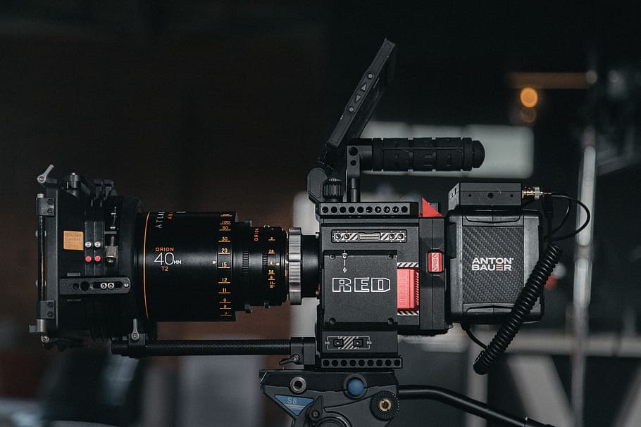 black and grey Red professional camcorder, camera, electronics, HD wallpaper